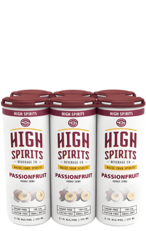High Spirits Vodka Soda Passionfruit 6x355ml